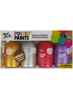 Mont Marte Metallic Poster Paint 250ml 4pce