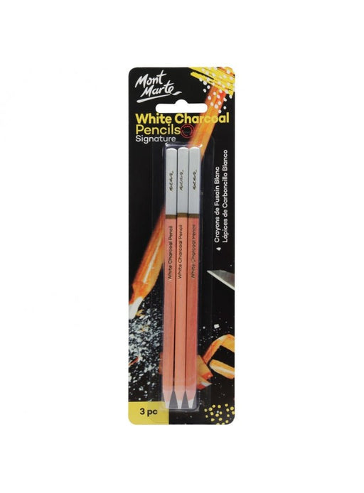 Mont Marte Signature White Charcoal Pencils 3pc - Handy Mandy Craft Store