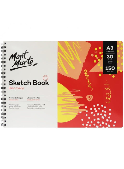 Mont Marte Sketch Book Discovery A3 30 Sheets 150gsm - Handy Mandy Craft Store