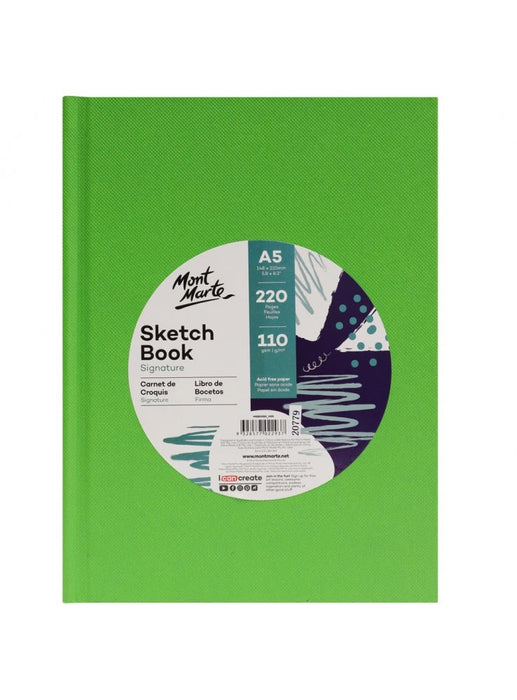 Mont Marte Sketch Book Hard Cover 110gsm A5 220 Page - Handy Mandy Craft Store