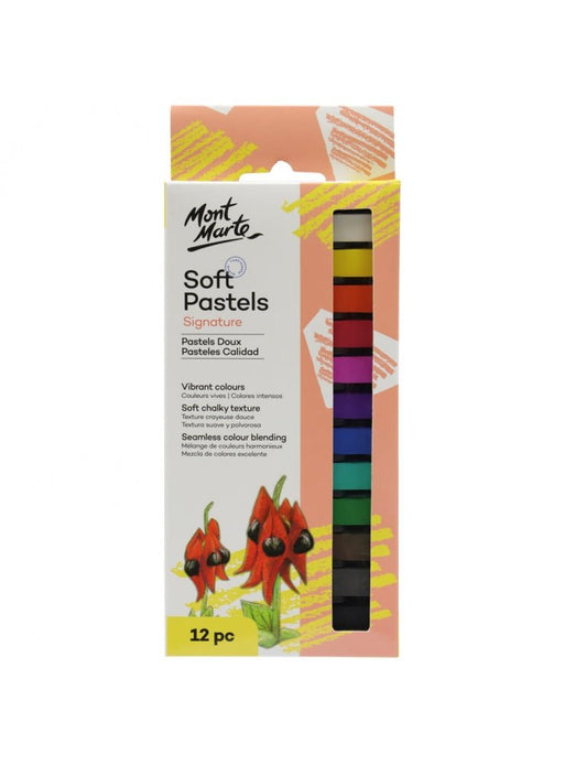 Mont Marte Soft Pastels 12pc Colours - Handy Mandy Craft Store