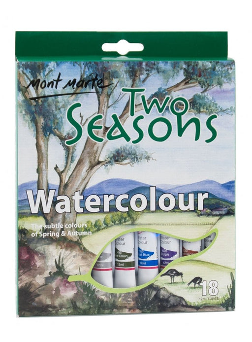 Mont Marte Two Seasons Watercolours 18pc x 12ml - Handy Mandy Craft Store