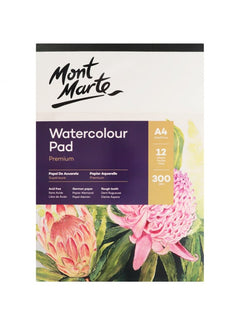 Mont Marte Watercolour Pad German Paper A4 300gsm 12sht