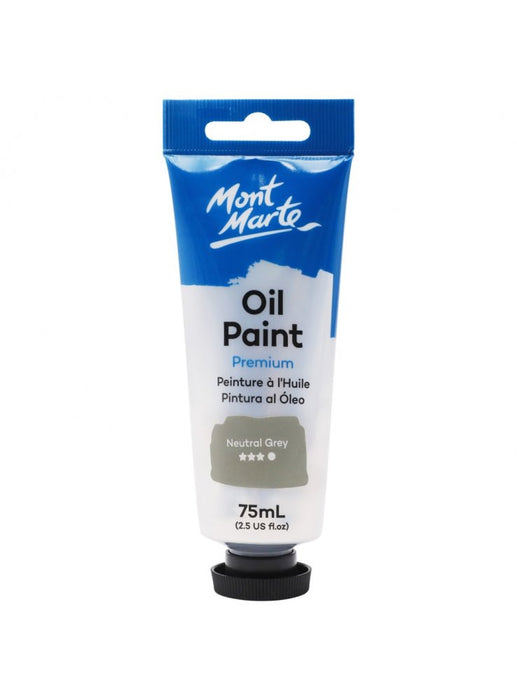 Neutral Grey Oil Paint Tube Premium 75ml - Handy Mandy Craft Store