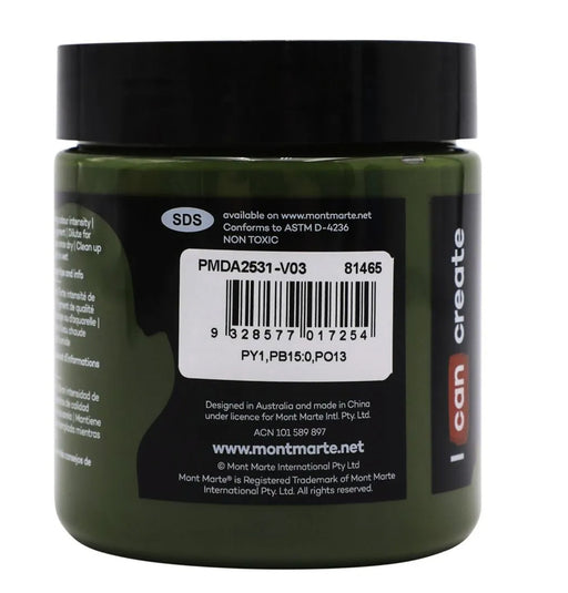 Olive Green Dimension Acrylic Premium 250ml - Handy Mandy Craft Store