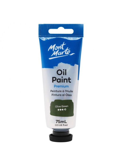 Olive Green Oil Paint Tube Premium 75ml - Handy Mandy Craft Store