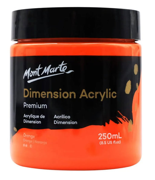 Orange Dimension Acrylic Paint Premium 250ml - Handy Mandy Craft Store