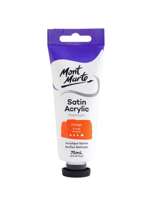 Orange Premium Satin Acrylic Paint 75ml - Handy Mandy Craft Store