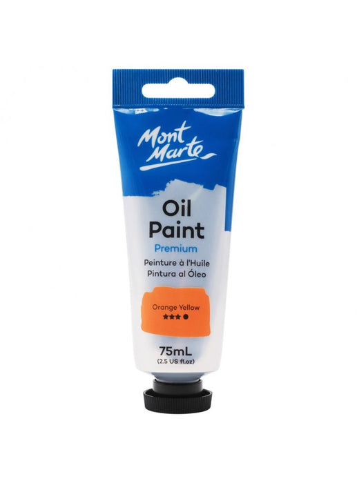 Orange Yellow Premium Oil Paint Tube 75ml - Handy Mandy Craft Store