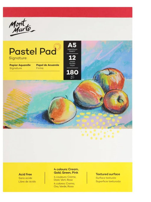 Pastel Pad 4 colours Signature 180gsm 12 Sheet A5 148 x 210mm - Handy Mandy Craft Store