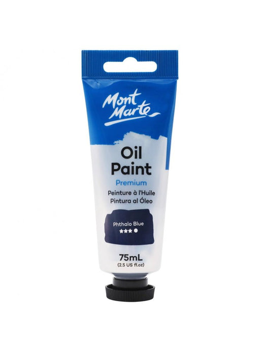 Phthalo Blue Oil Paint Tube Premium 75ml - Handy Mandy Craft Store