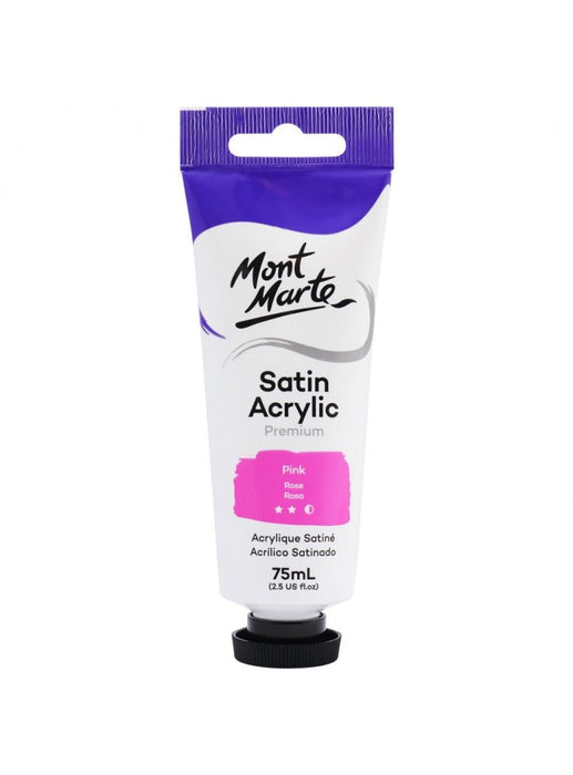 Pink Premium Satin Acrylic Paint 75ml - Handy Mandy Craft Store