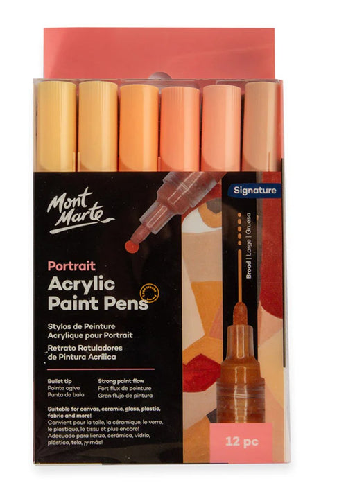 Portrait Acrylic Paint Pens Broad Signature 12pc - Handy Mandy Craft Store