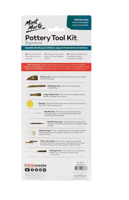 Pottery Tool Kit Signature 10pc - Handy Mandy Craft Store