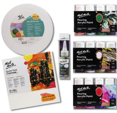 Pouring Paint Starter Kit | Beginner Fluid Painting Art Essentials 15pc Bundle