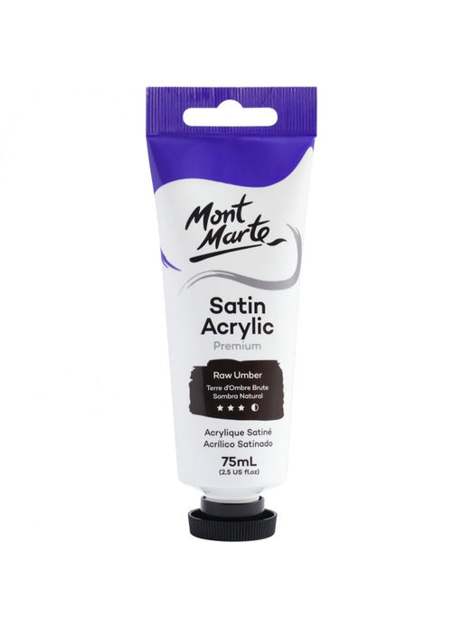 Raw Umber Premium Satin Acrylic Paint 75ml - Quality Art Supplies - Handy Mandy Craft Store