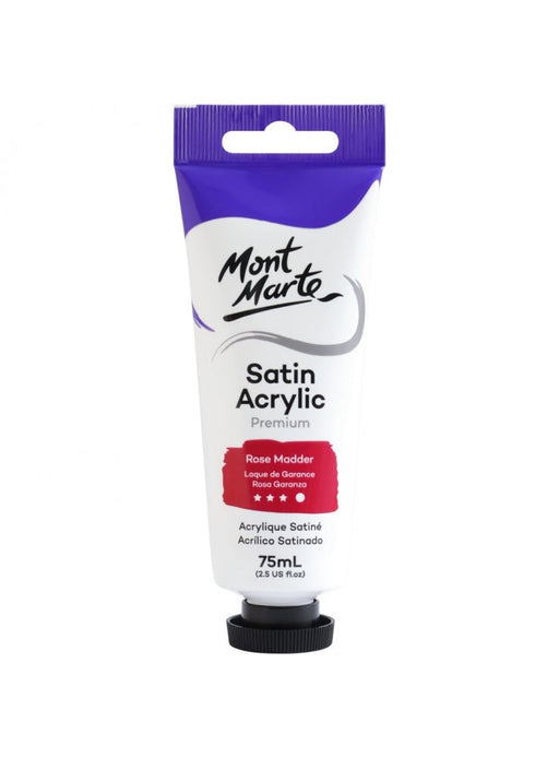 Rose Madder Premium Satin Acrylic Paint 75ml - Handy Mandy Craft Store