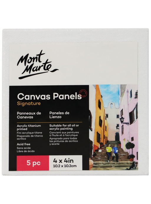 Signature Canvas Panels Pack 5 10.2 x 10.2cm - Handy Mandy Craft Store