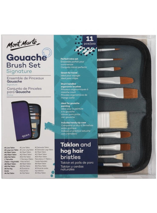 Signature Gouache Brush Set in Wallet 11pc - Handy Mandy Craft Store