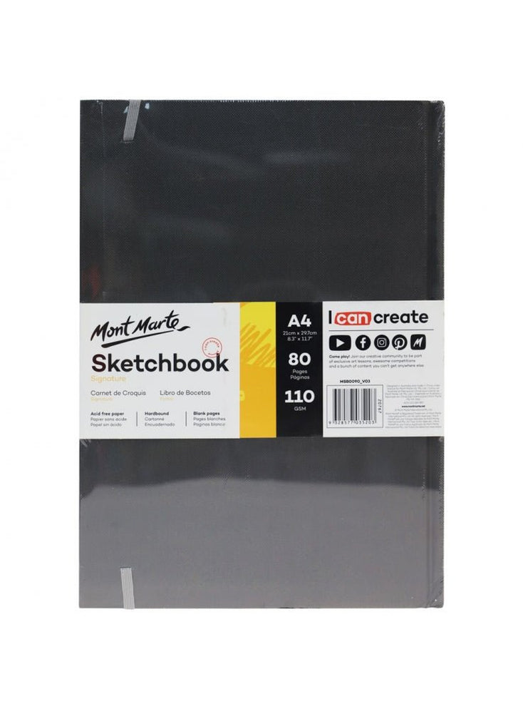 A4 Hardbound Sketchbook 110gsm Acid-Free Paper | 160 Pages Artist ...