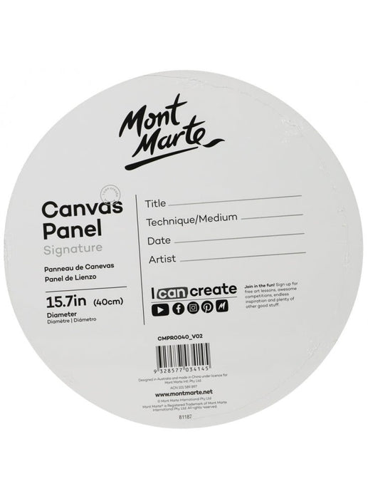 Signature Round Canvas Panel 1pc 40cm - Handy Mandy Craft Store