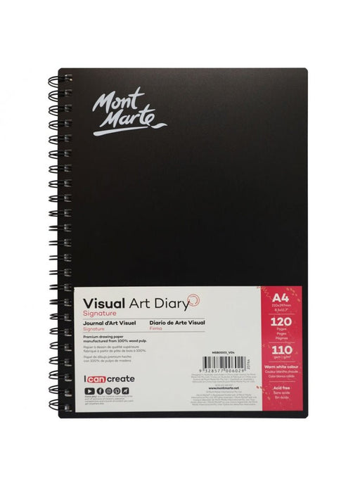 Signature Visual Art Diary 110gsm A4 120 Page - Handy Mandy Craft Store