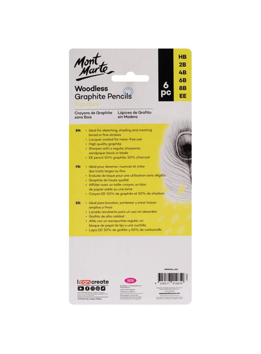 Signature Woodless Graphite Pencils 6pc - Handy Mandy Craft Store