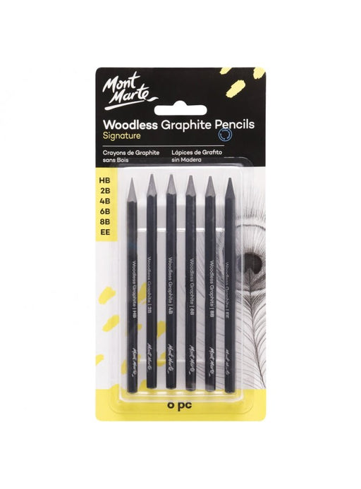 Signature Woodless Graphite Pencils 6pc - Handy Mandy Craft Store