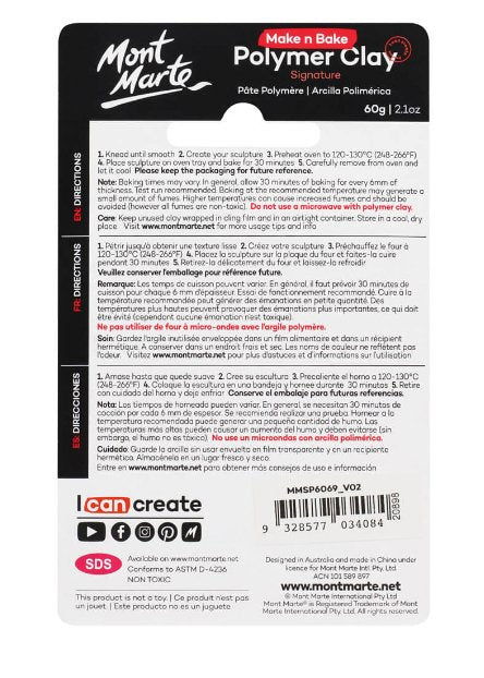 Silver Make n Bake Polymer Clay Signature 60g - Handy Mandy Craft Store