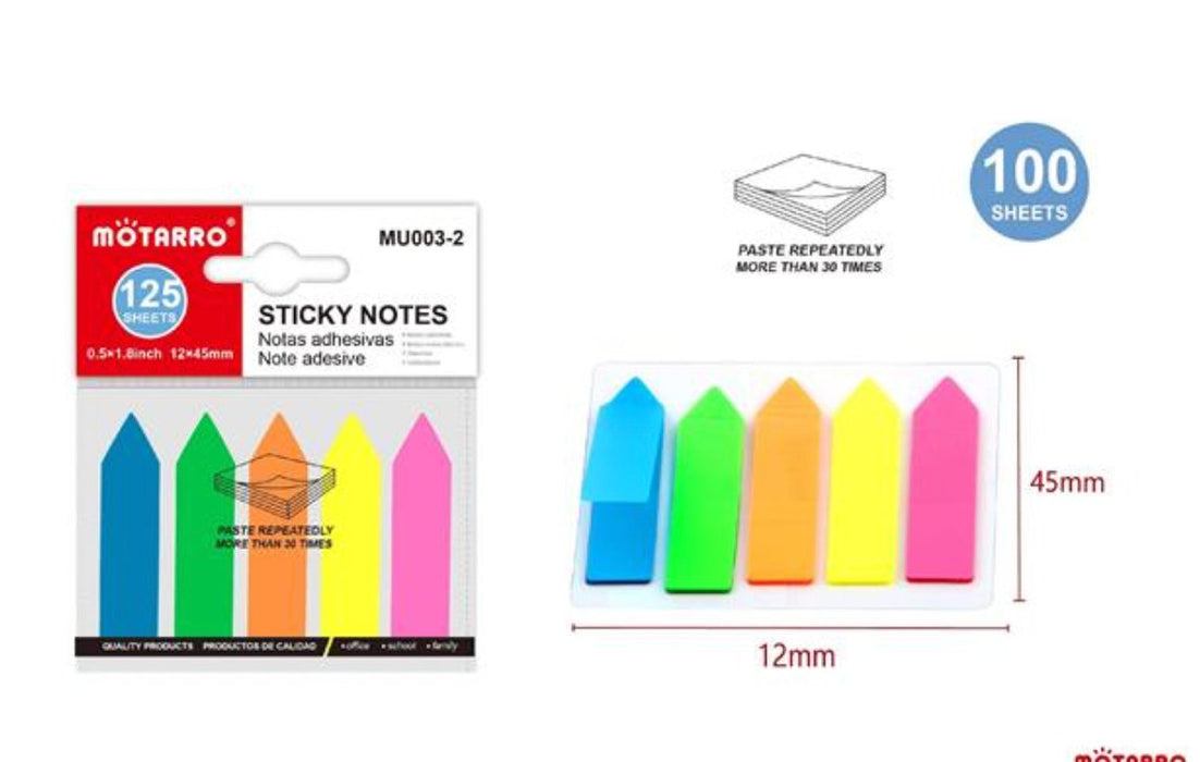 Sticky Notes Arrow 45x12mm 100 Sheets - Handy Mandy Craft Store