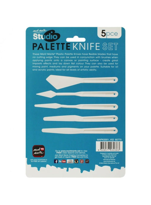 Studio Palette Knife Set 5pc - Plastic - Handy Mandy Craft Store