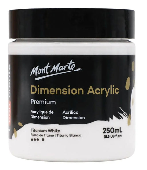 Titanium White Dimension Acrylic Paint Premium 250ml - Handy Mandy Craft Store