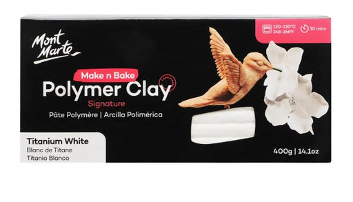 Titanium White Make n Bake Polymer Clay Signature 400g - Handy Mandy Craft Store