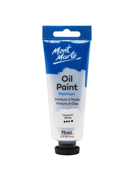 Titanium White Premium Oil Paint Tube 75ml - Handy Mandy Craft Store