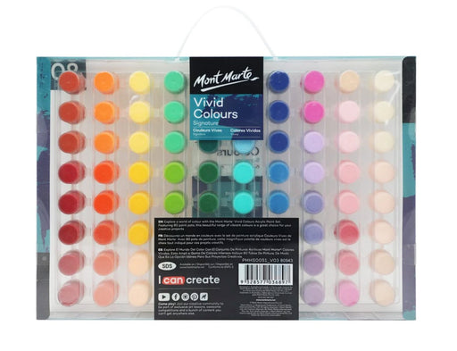 Vivid Colours Acrylic Paint Set Signature 80pc x 3.5ml - Handy Mandy Craft Store