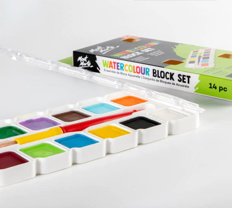 Watercolour Block Set 14pc - Handy Mandy Craft Store