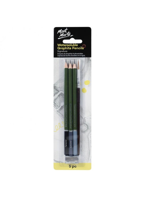 Watersoluble Graphite Pencils Signature 5pc - Handy Mandy Craft Store