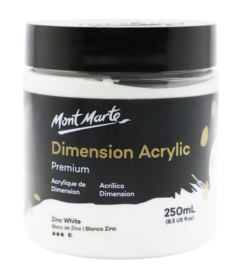 Zinc White Dimension Acrylic Paint Premium 250ml - Handy Mandy Craft Store